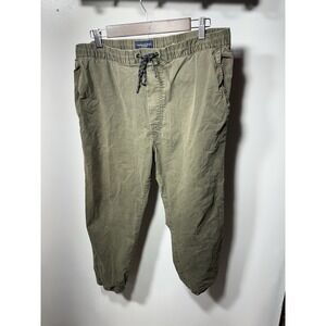 AMERICAN EAGLE AE MENS L OLIVE GREEN CANVAS JOGGERS EXTREME FLEX 2017 STRETCH